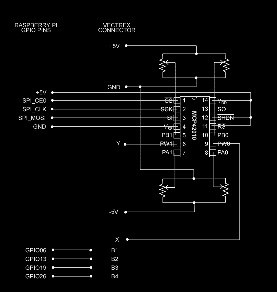 Vectrex USB adapter circuit diagram