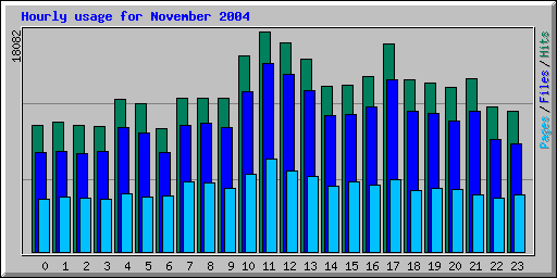 Hourly usage for November 2004